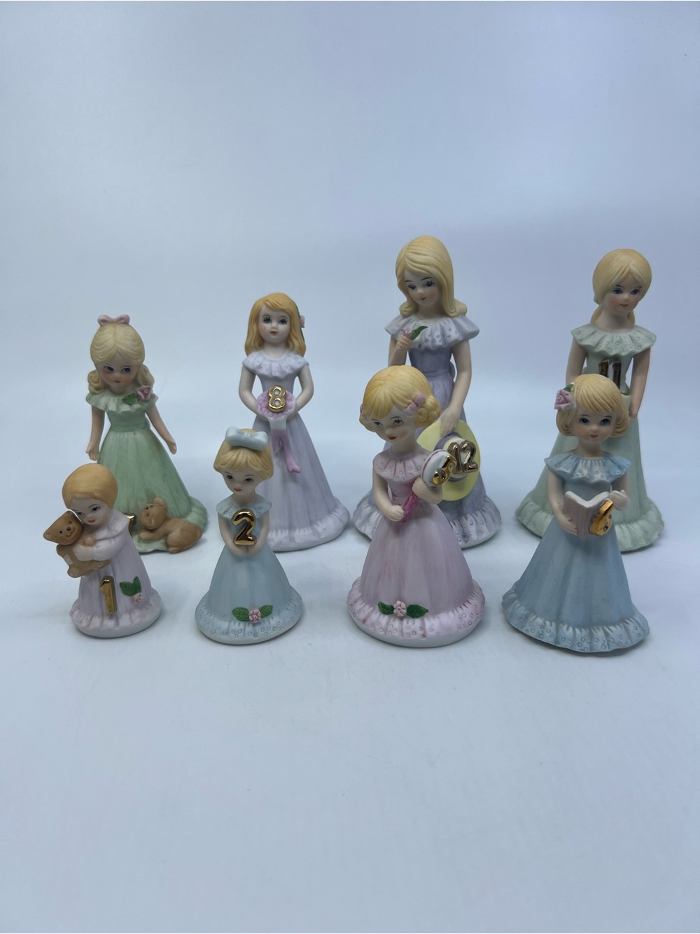 Enesco Growing Up Girls Cake Topper 1, 2, 5, 7, 8, 11 and 12 Read